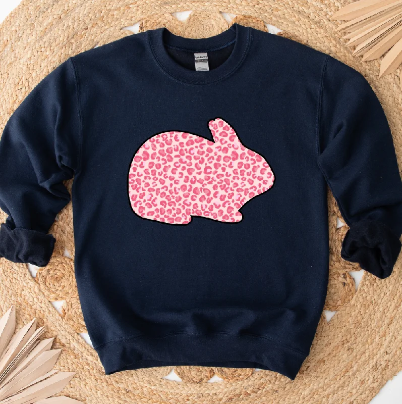 Women's Blouse with Mandarin CollarPink Cheetah Rabbit Crewneck (S-3XL) - Multiple Colors!