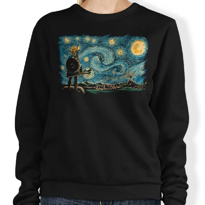 Women's Blouse with Shirt CollarStarry Wild - Sweatshirt