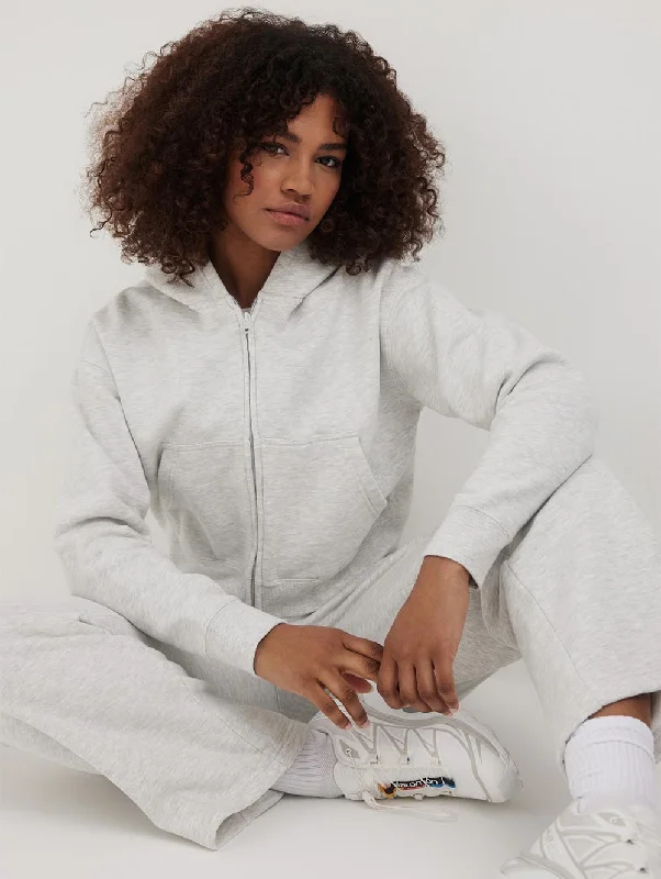 Women's Blouse with Keyhole CollarWomens Whitley Eco-Fleece Cropped Zip Hoodie
