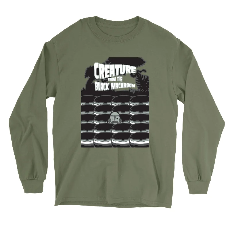 Women's Blouse with Notched CollarMovie The Food™ "Creature From The Black Macaroon" Long Sleeve T-Shirt