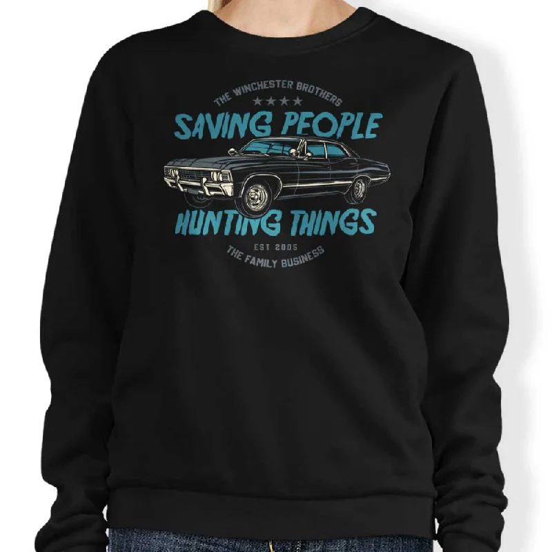 Women's Blouse with Rounded CollarThe Family Car - Sweatshirt