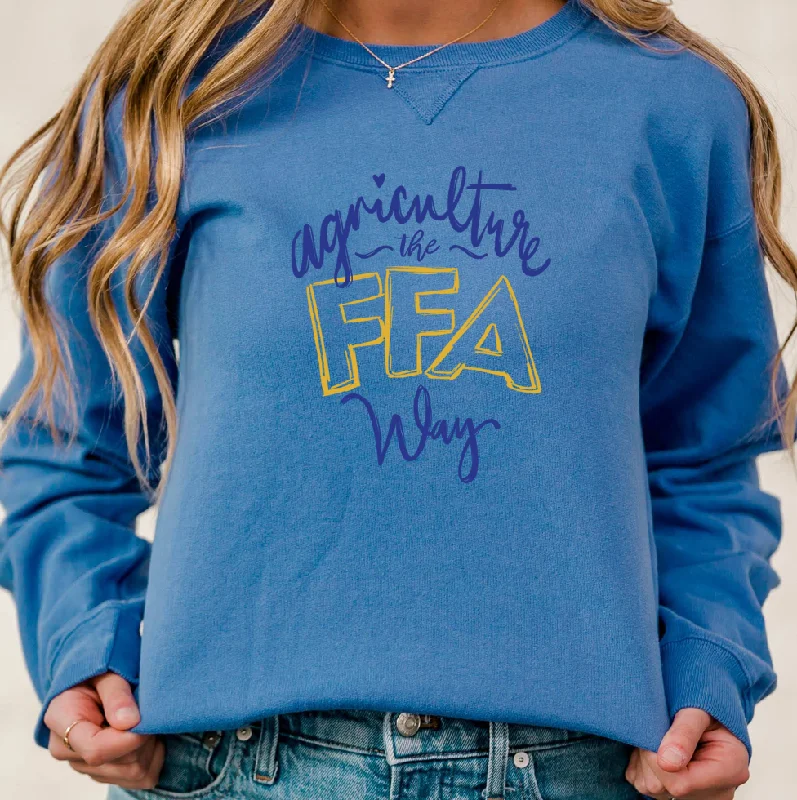 Women's Blouse for OfficeAgriculture the FFA Way Crewneck (S-3XL) - Multiple Colors!