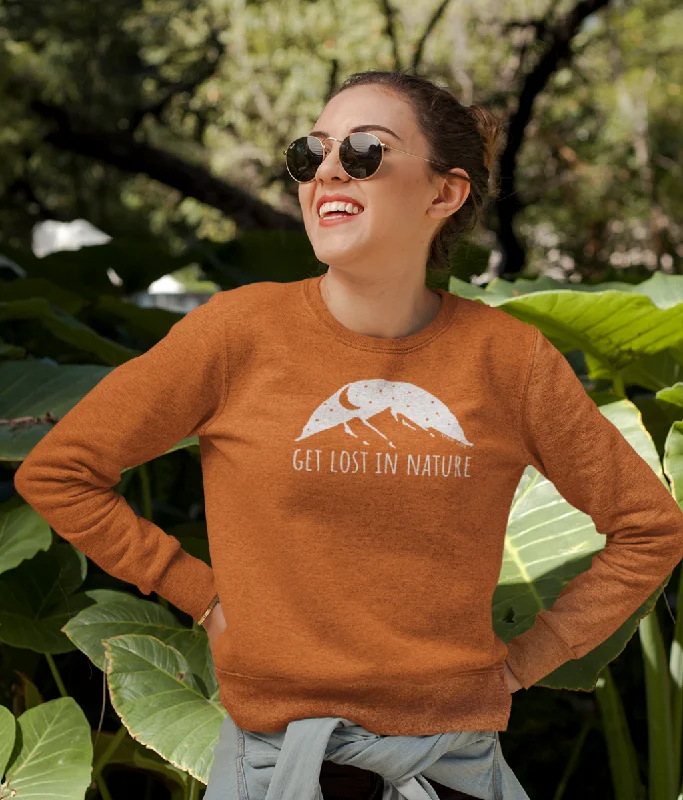 Women's Blouse with Collarless DesignGet Lost in Nature Organic Cotton Sweatshirt