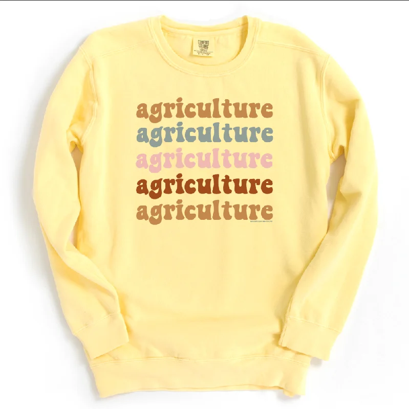 Women's Blouse with Shirt CollarGroovy Agriculture Crewneck (S-3XL) - Multiple Colors!