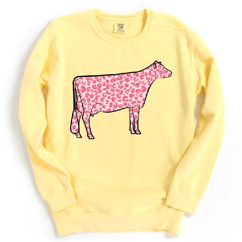 Women's Blouse with SleevelessPink Cheetah Dairy Cow Crewneck (S-3XL) - Multiple Colors!