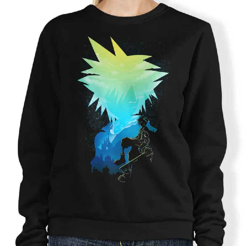 Women's Blouse with Square CollarKingdom Landscape - Sweatshirt