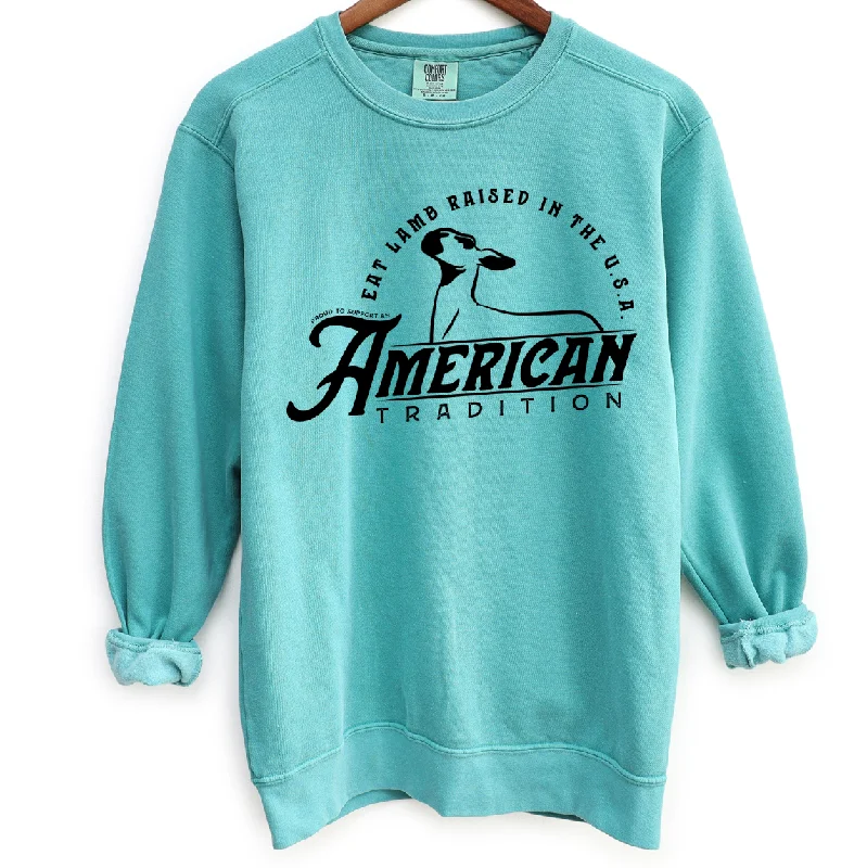 Women's Blouse for BusinessRaised in the USA Lamb Crewneck (S-3XL) - Multiple Colors!