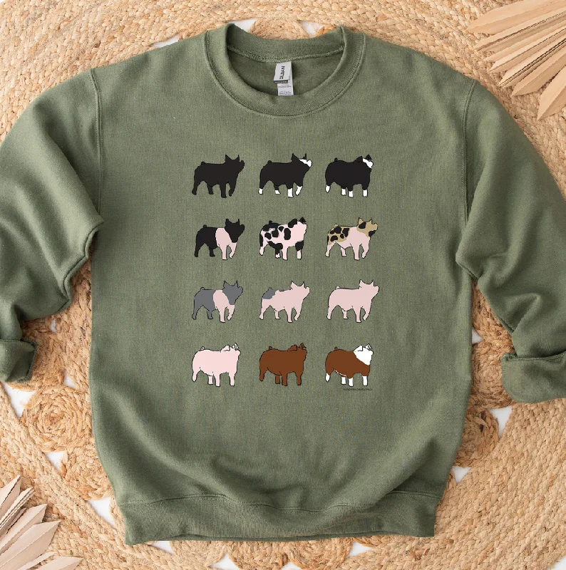 Women's Blouse for SchoolPig Breeds Crewneck (S-3XL) - Multiple Colors!