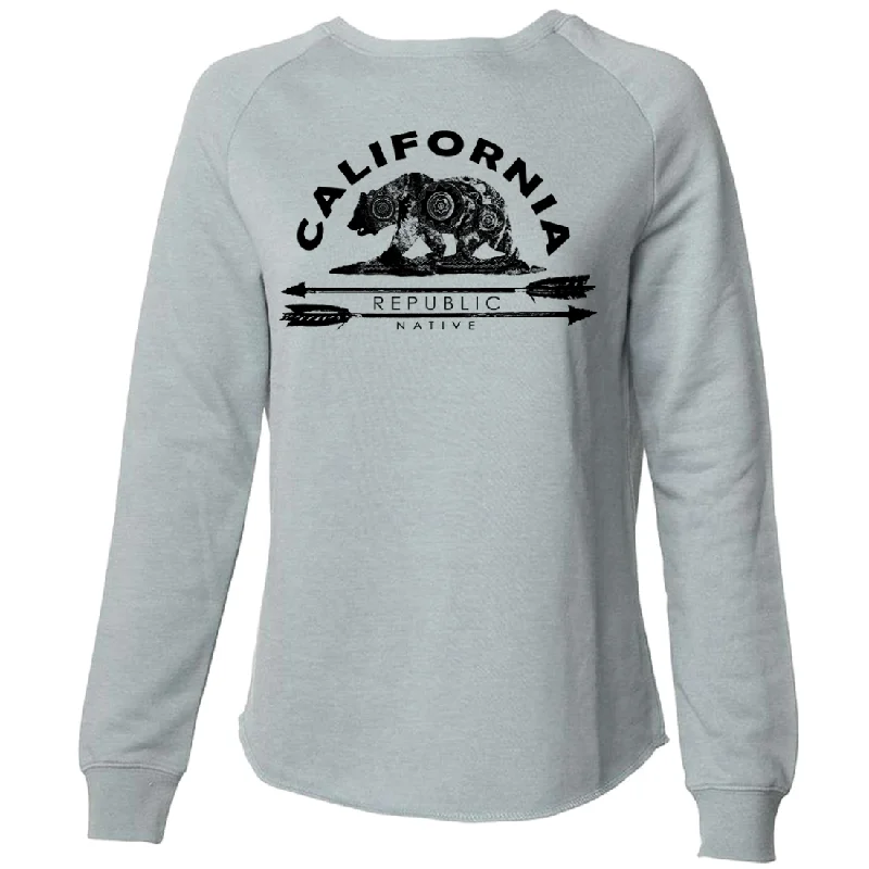 Women's Blouse with Peter Pan CollarCalifornia Arrow Bear Super Soft Crewneck Sweater