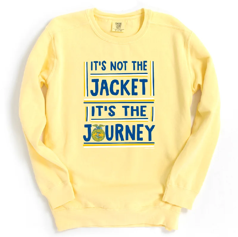 Women's Blouse with Fur TrimIt's Not The Jacket It's The Journey Crewneck (S-3XL) - Multiple Colors!