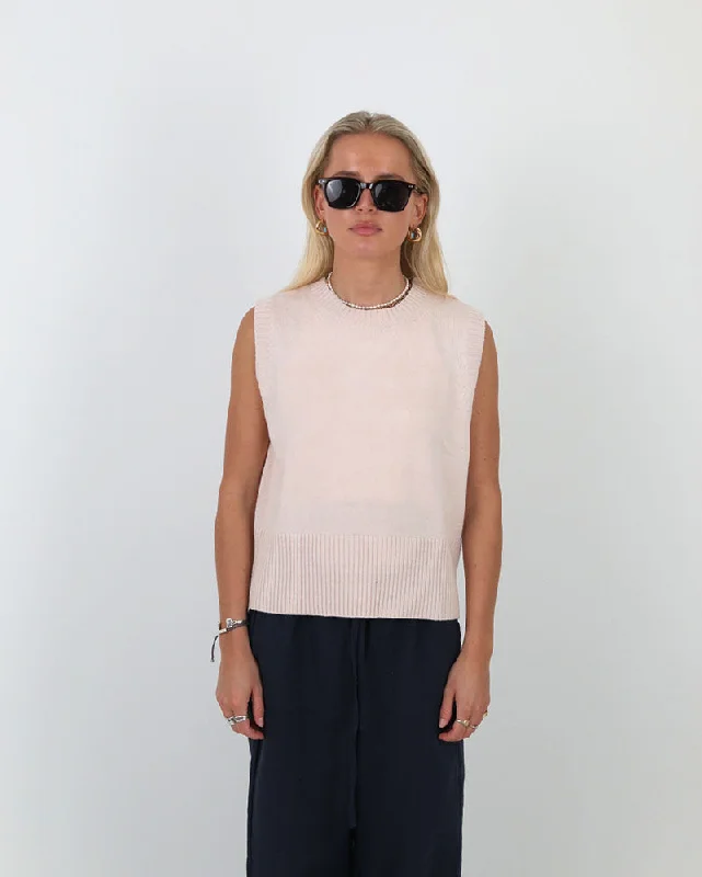 Women's Blouse for Casual WearBaby Pink Tank | Cashmere-lambswool