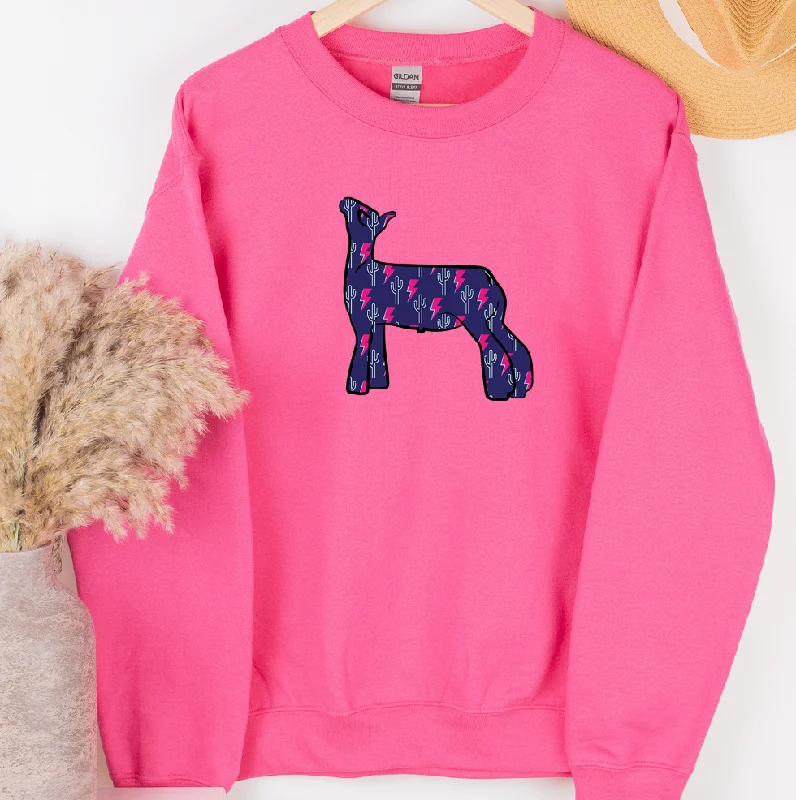 Women's Blouse with PatchesElectric Lamb Crewneck (S-3XL) - Multiple Colors!