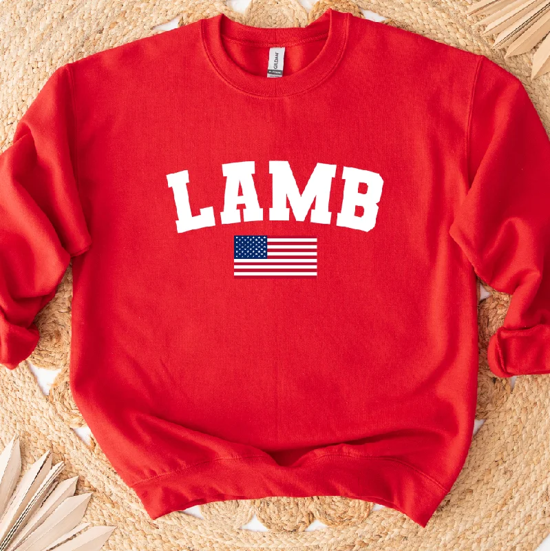 Women's Blouse for ChurchLamb Flag Crewneck (S-3XL) - Multiple Colors!