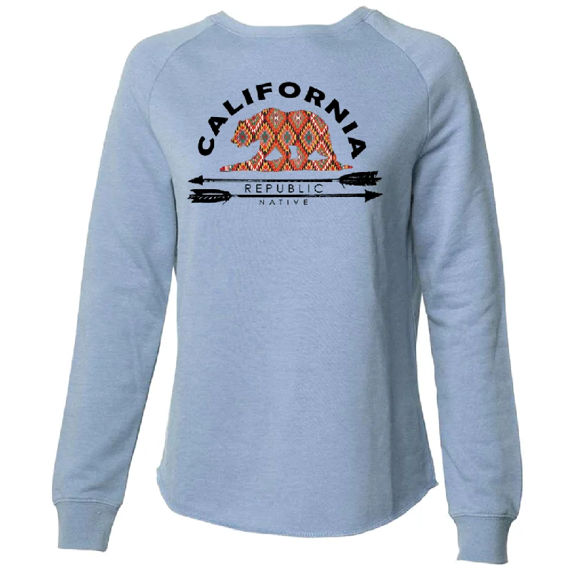 Women's Blouse with Lapel CollarCalifornia Republic Native Super Soft Crewneck Sweater