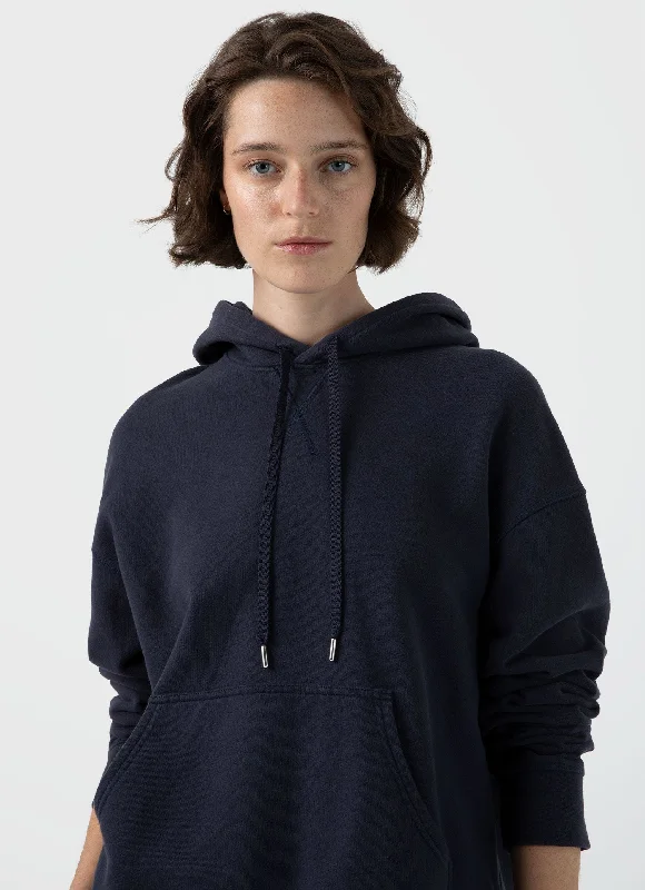 Women's Blouse with RufflesWomen's Loopback Hoodie in Navy