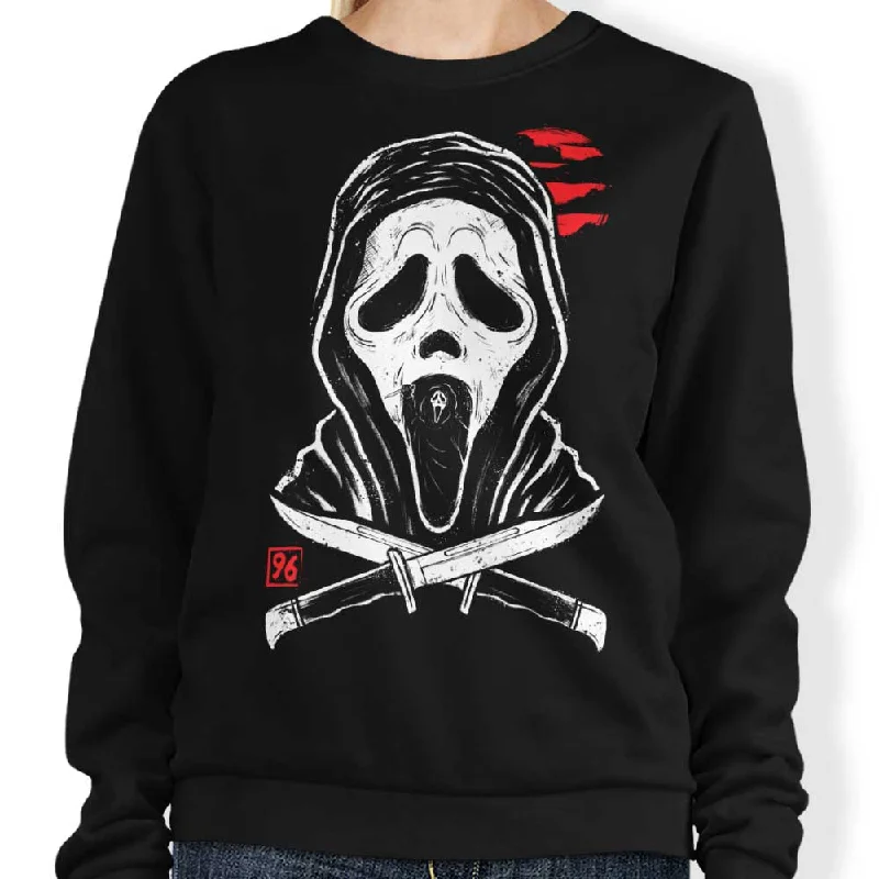 Women's Blouse with V-Shaped CollarGhost Ink - Sweatshirt