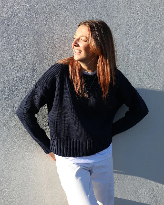 Women's Blouse with RufflesHettie | Navy Crew