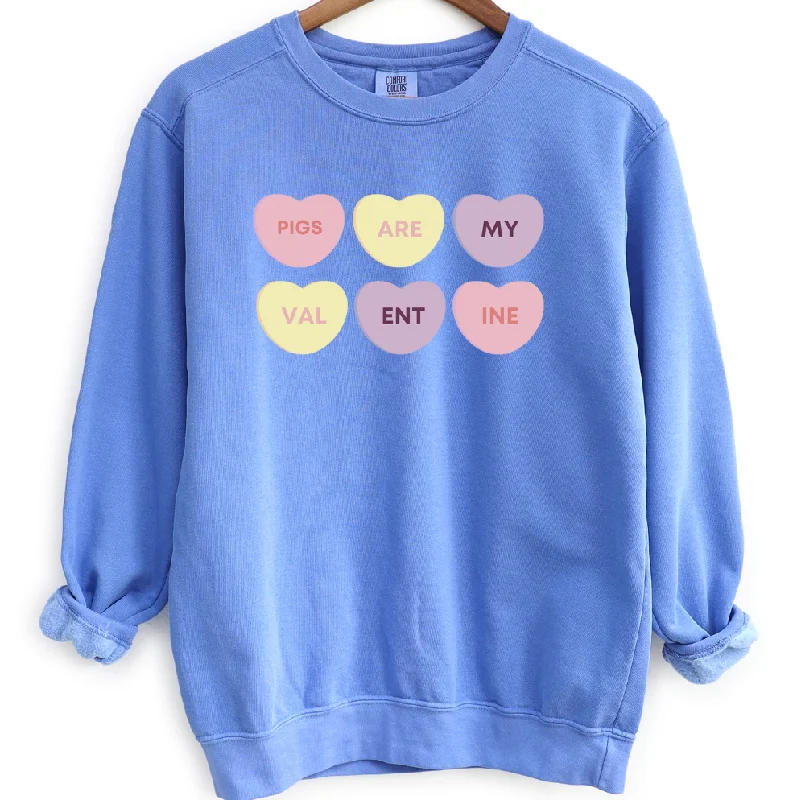 Women's Blouse for WeddingPigs Are My Valentine Crewneck (S-3XL) - Multiple Colors!