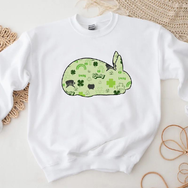 Women's Blouse with Collarless DesignSaint Patrick Rabbit Crewneck (S-3XL) - Multiple Colors!