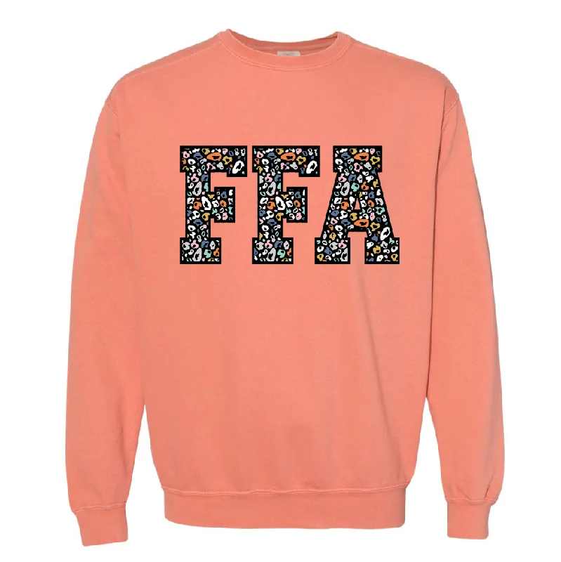 Women's Blouse with Keyhole CollarColorful Cheetah FFA Crewneck (S-3XL) - Multiple Colors!