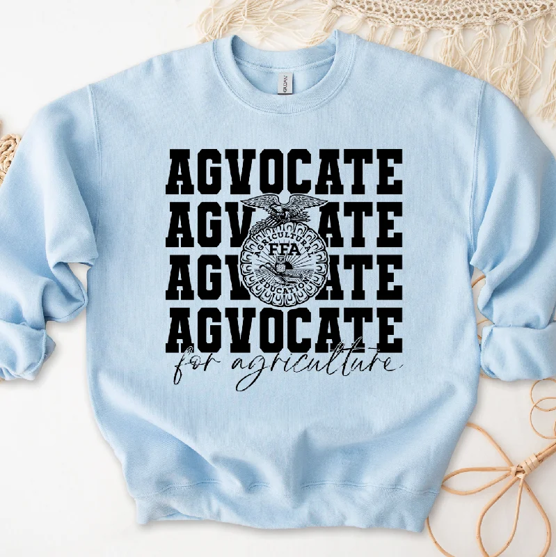 Women's Blouse with Rounded CollarBlack Emblem Agvocate For Agriculture Crewneck (S-3XL) - Multiple Colors! Women's Blouse with Rounded CollarBlack Emblem Agvocate For Agriculture Crewneck (S-3XL) - Multiple Colors!