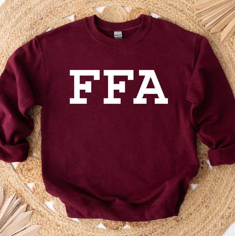 Women's Blouse with Bell SleevesFFA White Ink Crewneck (S-3XL) - Multiple Colors!