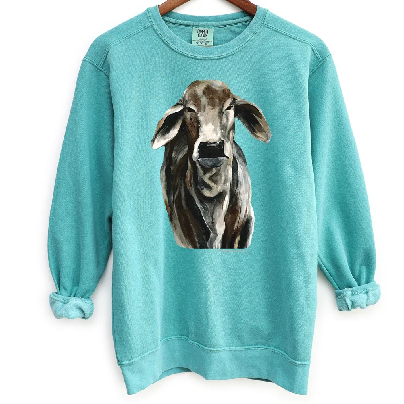 Women's Blouse with Collarless NeckBriley Brahman Crewneck (S-3XL) - Multiple Colors!