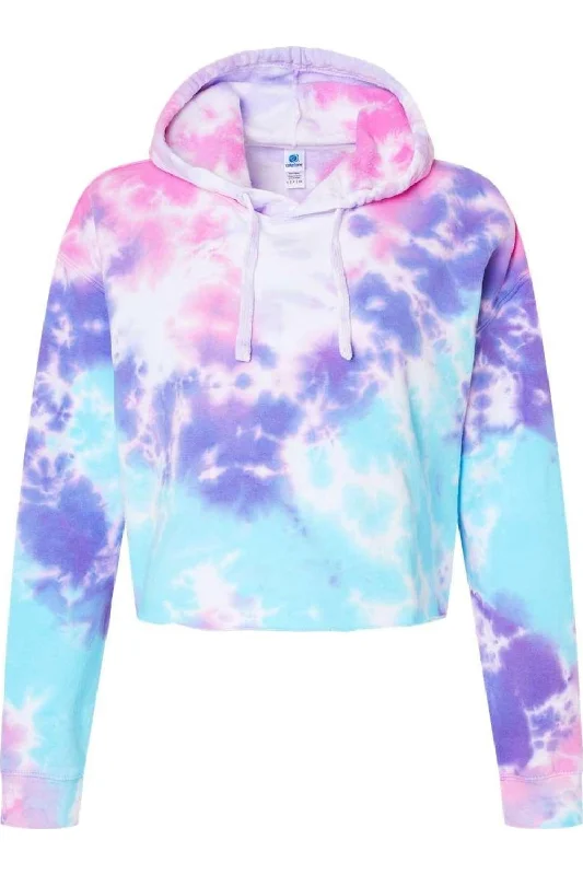 Women's Blouse with Boat NeckColortone Women´s Tie-Dyed Crop Hooded Sweatshirt
