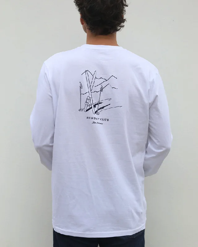 Women's Cotton BlouseSunday Ski Club L/S | White
