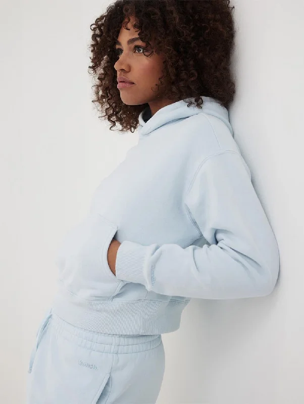 Women's Blouse with Sweetheart CollarWomens Hart Eco-Fleece Cropped Hoodie
