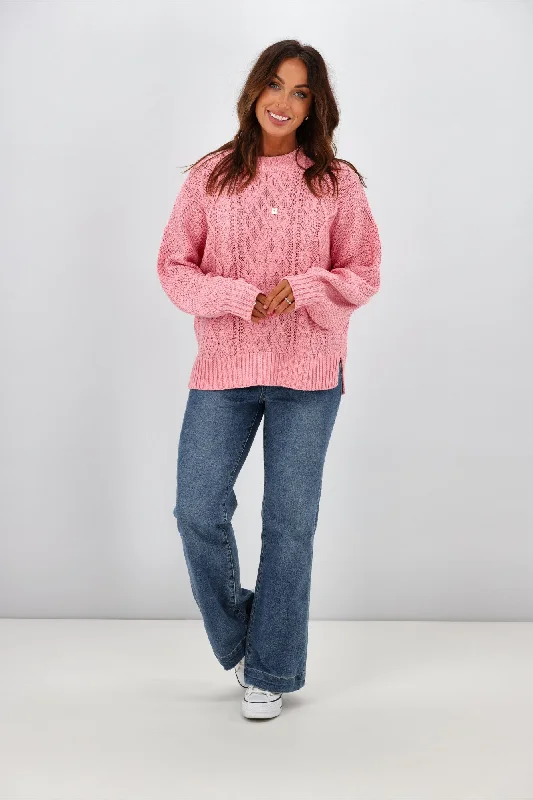 Women's Blouse with Collarless DesignAll About Eve Rue Sweater Pink