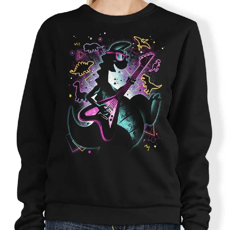 Women's Blouse with Keyhole CollarThe Rocking Dinosaur - Sweatshirt