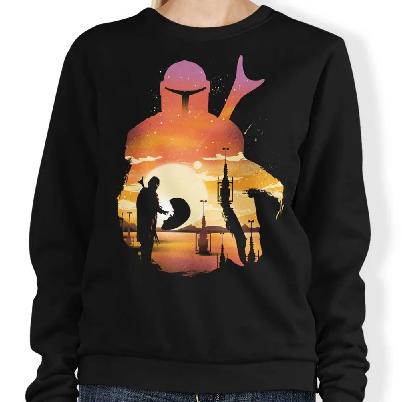 Women's Blouse with Cropped LengthMando Sunset - Sweatshirt