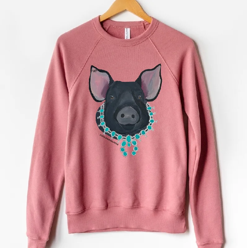 Women's Blouse with Mandarin CollarHampshire Pig Squash Blossom Crewneck (S-3XL) - Multiple Colors! Women's Blouse with Mandarin CollarHampshire Pig Squash Blossom Crewneck (S-3XL) - Multiple Colors!