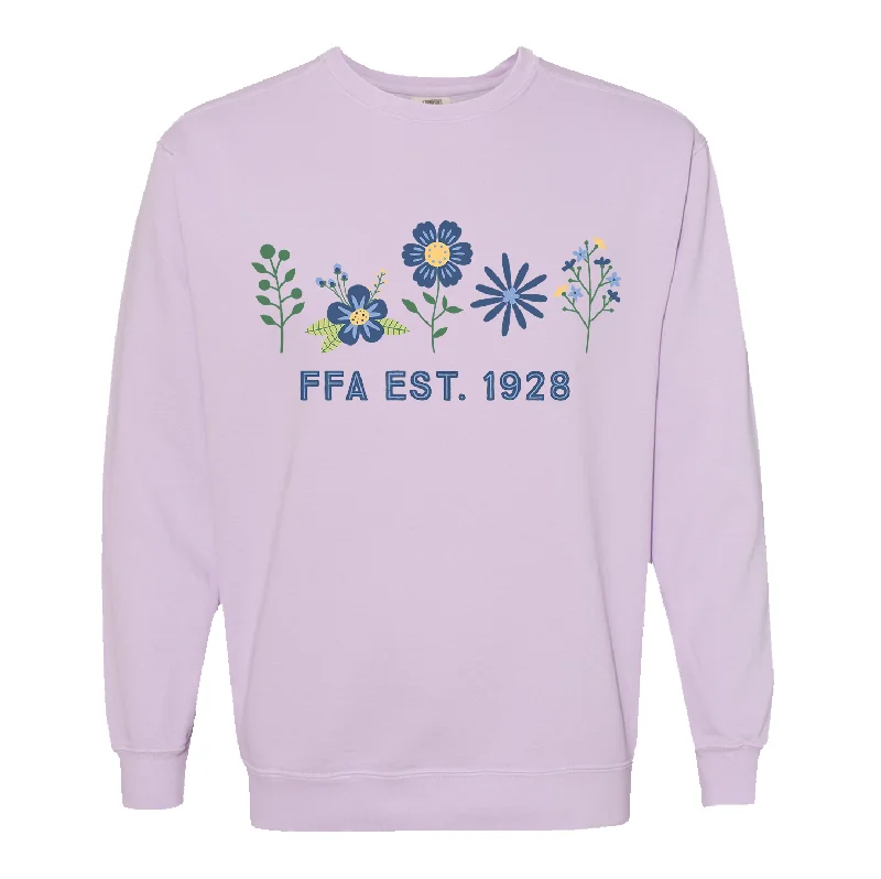 Women's Patterned BlouseFFA Flower est. 1928 Crewneck (S-3XL) - Multiple Colors!