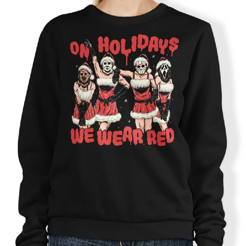 Women's Blouse with Mandarin CollarWe Wear Red - Sweatshirt