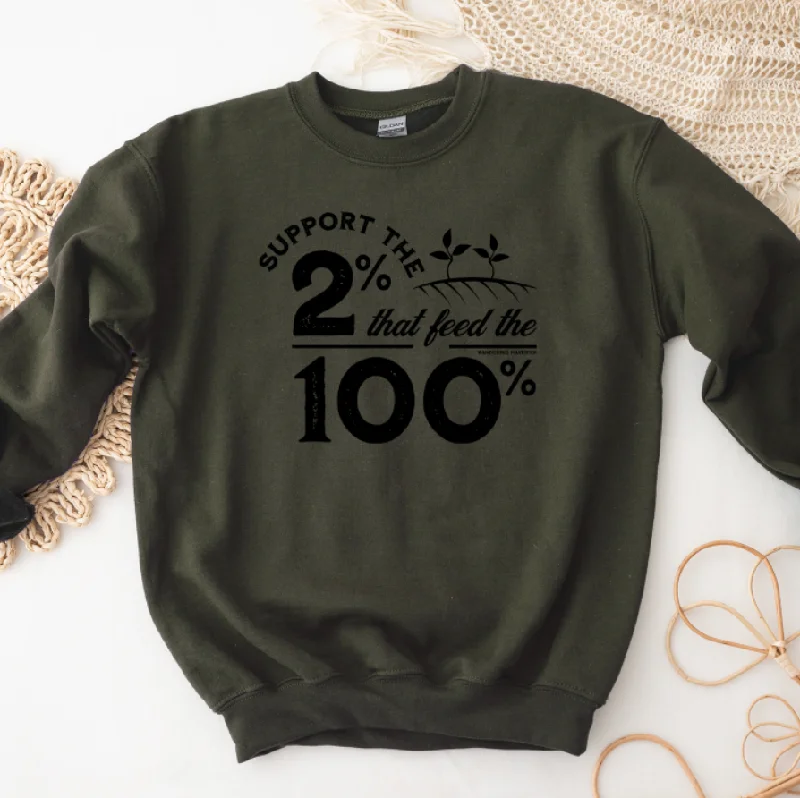 Women's Blouse with Low CollarSupport The 2% That Feed The 100% Crewneck (S-3XL) - Multiple Colors!