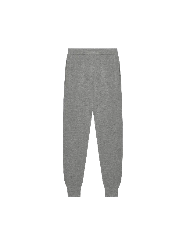 Women's Blouse with Lapel CollarWomens Regenerative Merino Wool Track Pants—grey marl