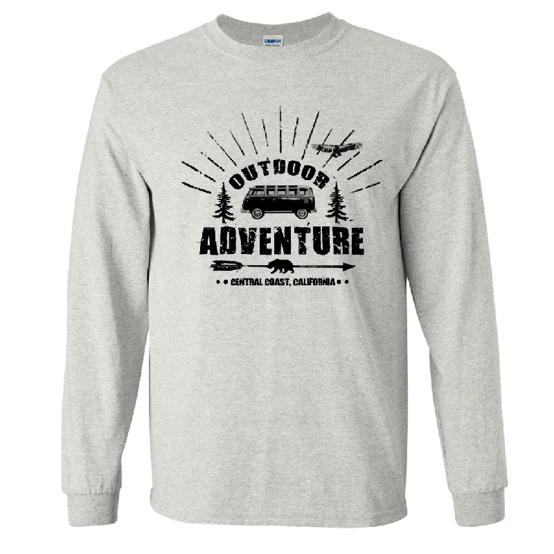 Women's Blouse with Low CollarCalifornia Outdoor Adventure Long Sleeve Shirt