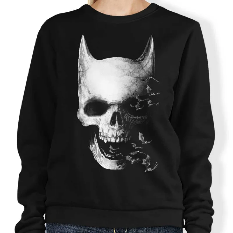 Women's Blouse with High CollarBat Skull - Sweatshirt
