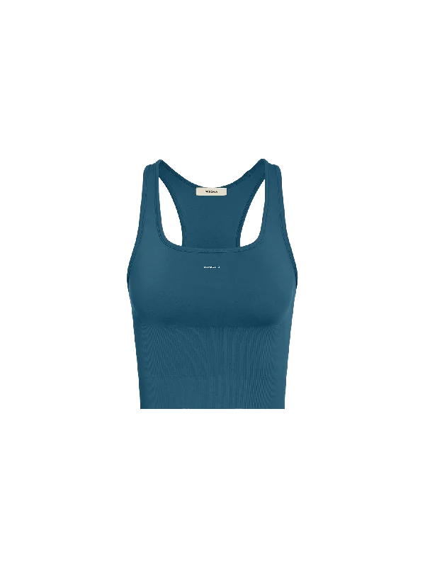 Women's Blouse with Square CollarWomen's Plant-Stretch Compressive Ribbed Tank Top—storm blue Women's Blouse with Square CollarWomen's Plant-Stretch Compressive Ribbed Tank Top—storm blue