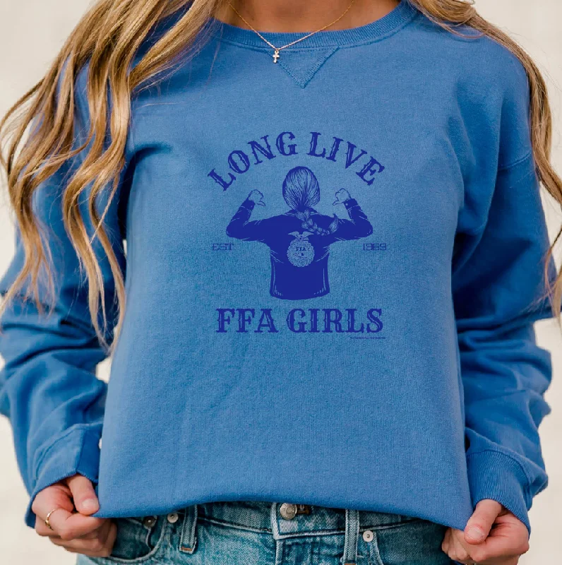 Women's Blouse for Special OccasionsLong Live FFA Girls Crewneck (S-3XL) - Multiple Colors!