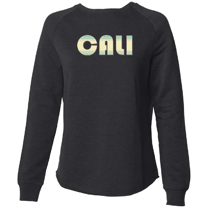 Women's Blouse with PocketsCali 70's Stripe Super Soft Crewneck Sweater
