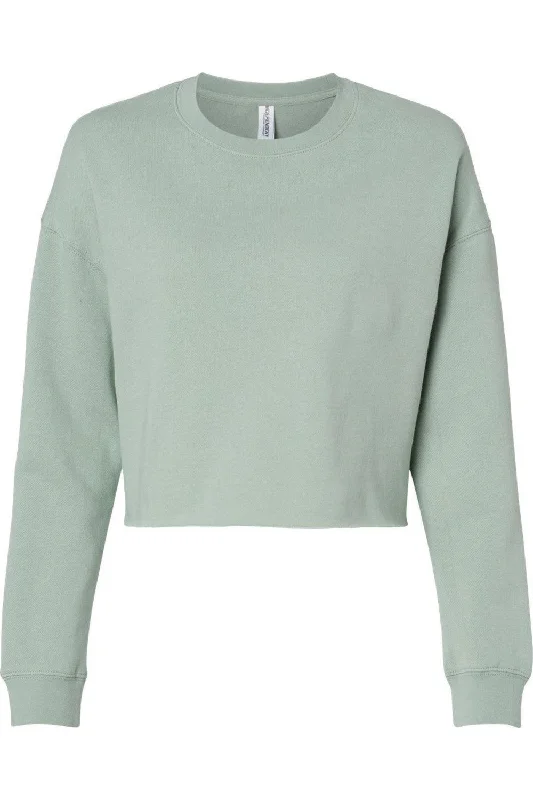 Women's Blouse with High CollarIndependent Trading Co. Women´s Lightweight Cropped Crew Pullover Women's Blouse with High CollarIndependent Trading Co. Women´s Lightweight Cropped Crew Pullover