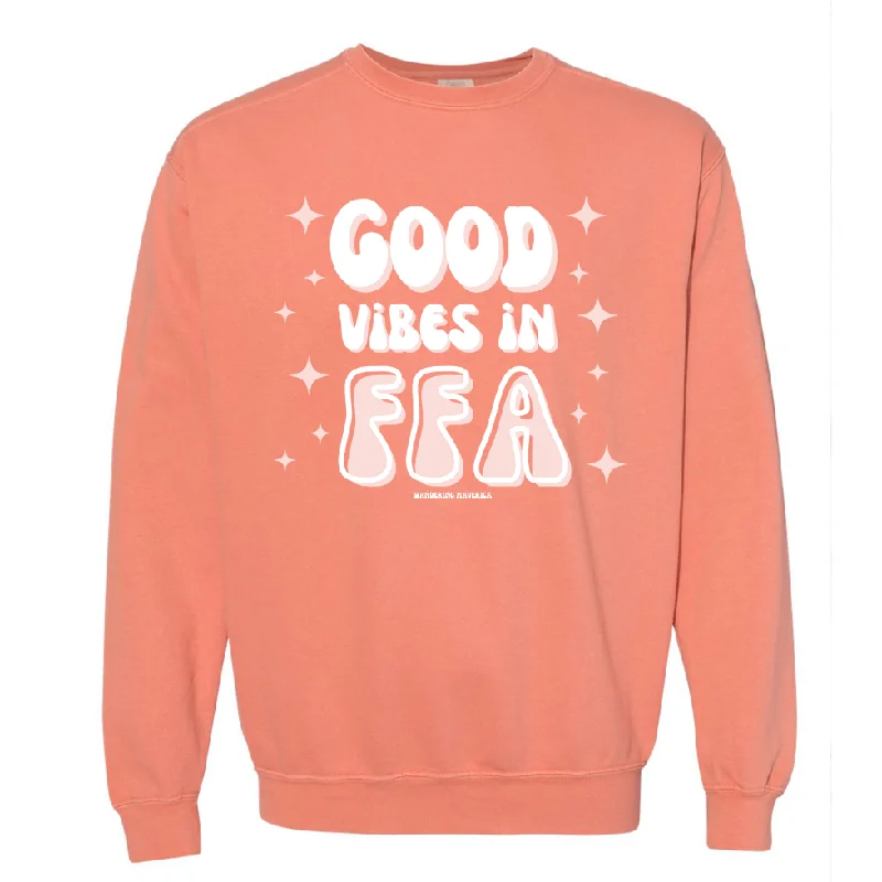 Women's Blouse with Collarless DesignGood Vibes in the FFA Crewneck (S-3XL) - Multiple Colors! Women's Blouse with Collarless DesignGood Vibes in the FFA Crewneck (S-3XL) - Multiple Colors!