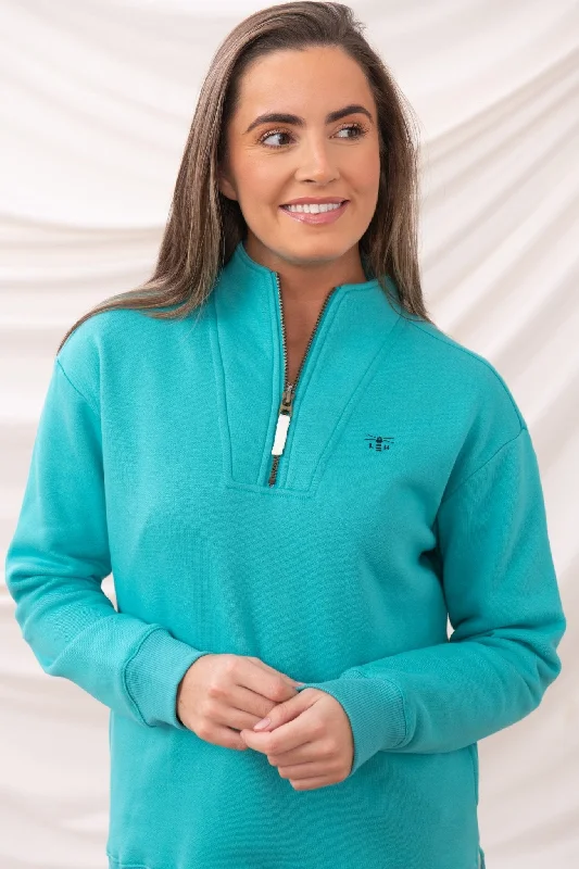Women's Blouse with Long SleevesCoral Jersey - Soft Teal