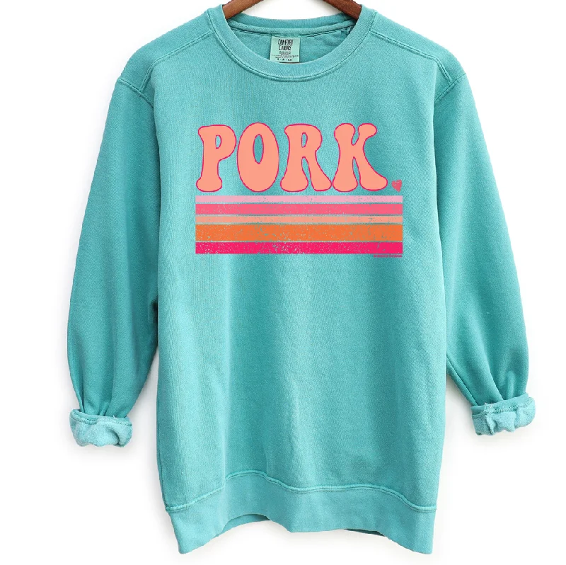 Women's Blouse with Lapel CollarPeachy Pork Crewneck (S-3XL) - Multiple Colors!