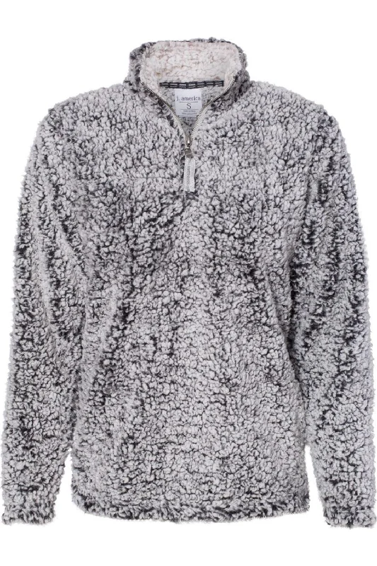 Women's Blouse with HoodJ. America Womens Epic Sherpa Quarter-Zip Pullover