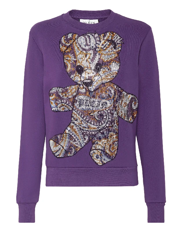Women's Long-Sleeve BlouseSweatshirt Paisley Teddy Bear