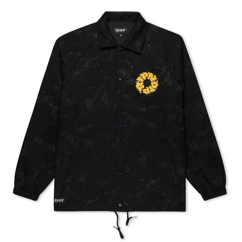 men's padded puffer vestBurn In Heck Coaches Jacket (Black)